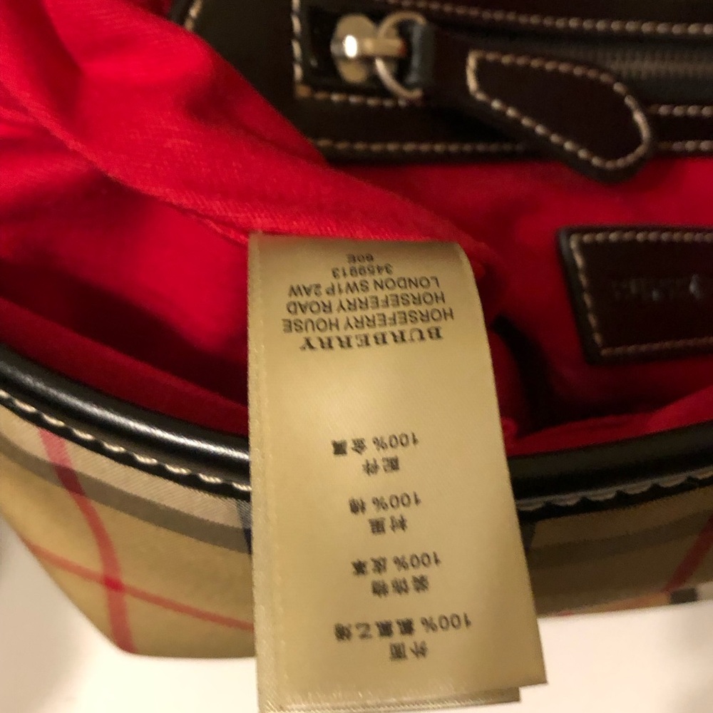 Burberry Red Black & White Stripes Brand New With Tags Authentic Designer Bag - Picture 13 of 16